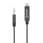 BOYA BY-K2 USB-C į 3,5 mm TRRS garso adapterio laidas (20 cm, juodas)