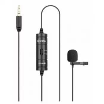 BOYA BY-M1S Omnidirectional Lavalier Microphone, 3,5mm Connector, Black