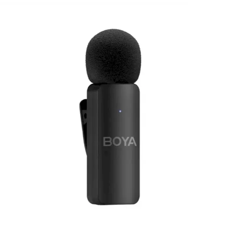 BOJA BY-V4 belaidė mikrofonų sistema 2,4 GHz su 4 siųstuvais ir 1 imtuvu (3,5 mm jungtis) juoda