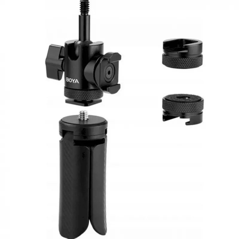 BOYA Desktop Stand 01 1/4 colio mikrofono ir fotoaparato trikojis – juodas