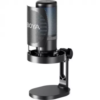 BOYA K3 laidinis kondensatorinis mikrofonas, įvairiakryptis, triukšmo slopinimas, realaus laiko stebėjimas, USB Type-C, juodas