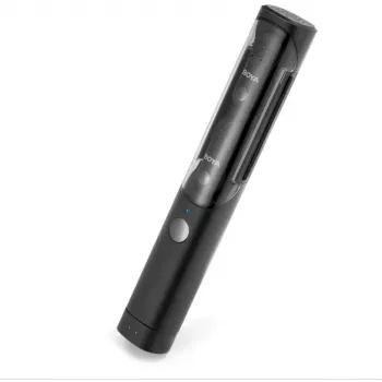 BOYA Magic-02 belaidžio mikrofono ausinės 2.4GHz USB-C/Lightning/3.5mm juodos
