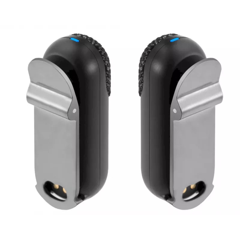 BOYA Magic-02 belaidžio mikrofono ausinės 2,4GHz USB-C/Lightning/3.5mm juodos