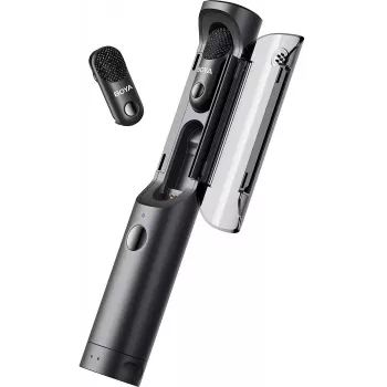 BOYA belaidis mikrofonas Magic-03 2,4GHz su 2 siųstuvais ir 2 imtuvais (Type-C ir 3,5mm lizdas) juodas EU