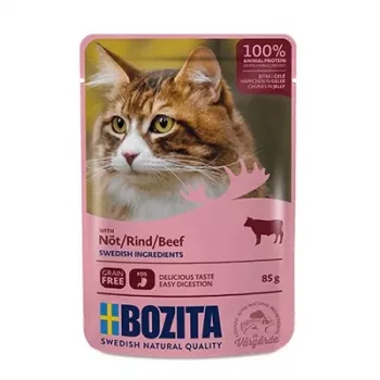 Bozita Beef Chunks in Jelly Wet Cat Food 85g