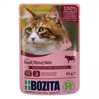 Bozita Beef Chunks in Jelly Wet Cat Food 85g