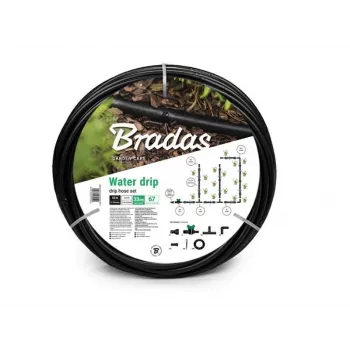 Bradas DSWWM50-SET1 Sodo žarnos rinkinys 50 m, 1/2 colio, 3 sluoksnių PVC su greitaisiais jungikliais, purkštuvu ir čiaupo adapteriu