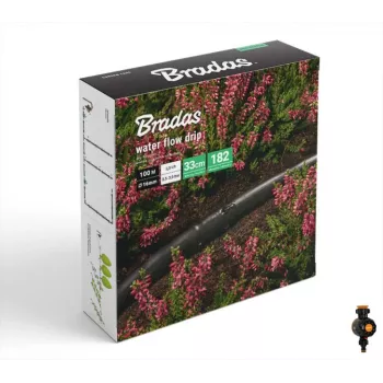 BRADAS Water Flow Drip Irrigation Set 100m su vandens laikmačiu