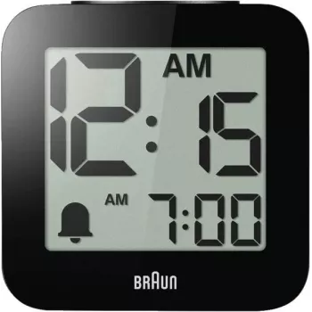 Braun BC 25 BP juodas kvarcinis žadintuvas su balsiniu pranešimu (67711)