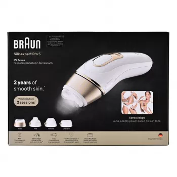 Braun IPL Hair Removal Device PL5431 su SensoAdapt odos atspalvio jutikliu, 400 000 blyksnių, 10 intensyvumo lygių, maitinamas iš tinklo, baltas