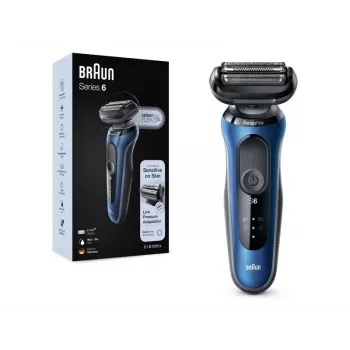 Braun Series 61 - B1000s elektrinis skustuvas šlapiam ir sausam skutimui, mėlynas