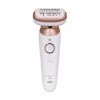 Braun Silk-épil 9 3D SES9-481 belaidis epiliatorius šlapiam ir sausam naudojimui su 40 pincetų, SensoSmart, Smartlight, trimeriu, baltas/rožinio aukso