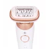 Braun Silk-épil 9 3D SES9-481 belaidis epiliatorius šlapiam ir sausam naudojimui su 40 pincetų, SensoSmart, Smartlight, trimeriu, baltas/rožinio aukso