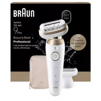 Braun Silk-épil 9 Flex 9-030 Epiliatorius Auksinis Baltas