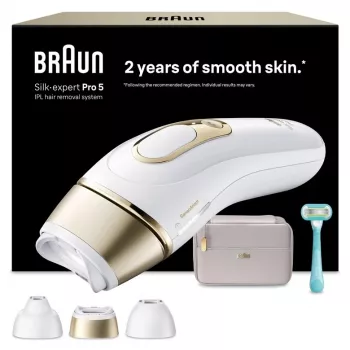 Braun Silk-expert 80851324 Šviesos plaukų šalinimo prietaisas (IPL) Baltas, Geltonas