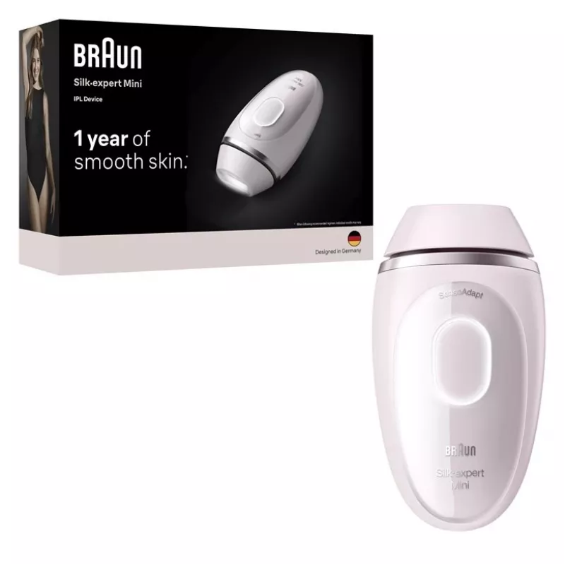 Braun Silk-expert PL1000 šviesos plaukų šalinimo prietaisas Intense Pulsed Light (IPL), rožinė, balta