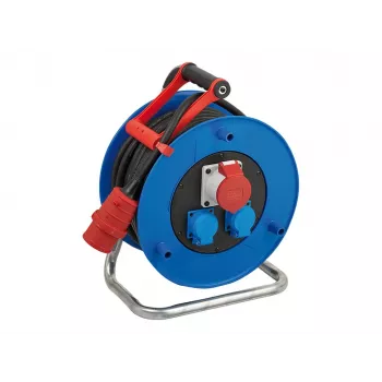 Brennenstuhl Garant CEE 1 kabelio ritė H07RN-F 5G2.5 20m, 3 CEE lizdai IP44, juoda, 400V 16A, 1237990