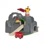 BRIO World kranas ir kalnų tunelis medinis geležinkelio rinkinys