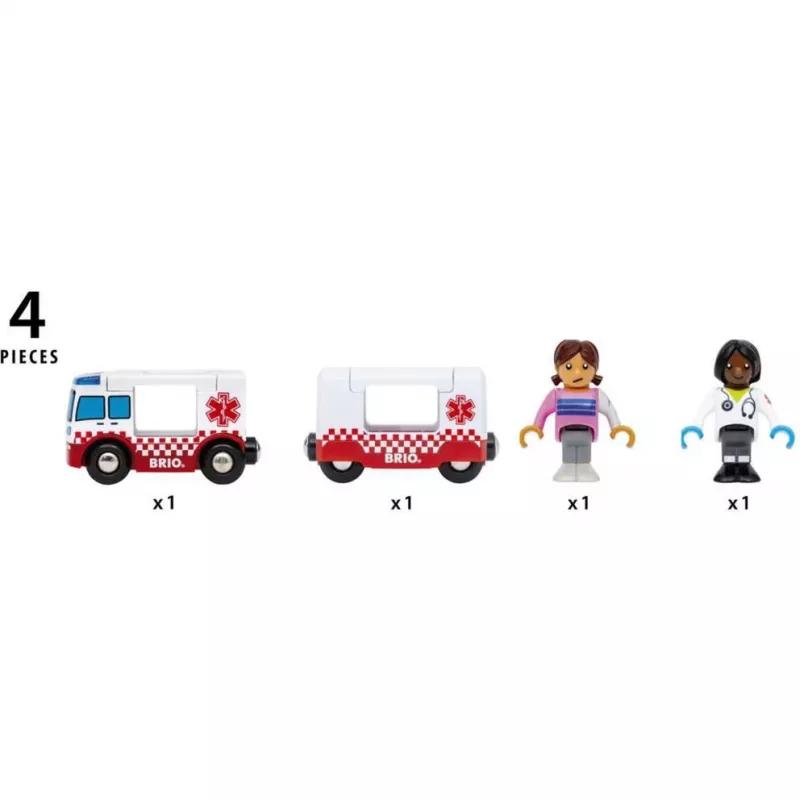 BRIO World gelbėjimo greitosios pagalbos automobilis