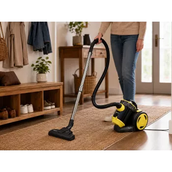 Brock BVC 8056 YT cikloninis maišo nereikalaujantis dulkių siurblys 800W juodas/geltonas