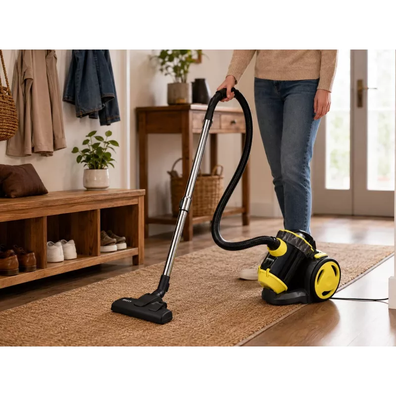 Brock BVC 8056 YT cikloninis maišo nereikalaujantis dulkių siurblys 800W juodas/geltonas