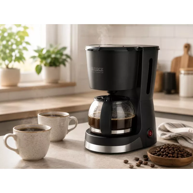 Brock CM 1501 SS lašelinė kavos virimo mašinėlė 1,5L 915-1080W juoda
