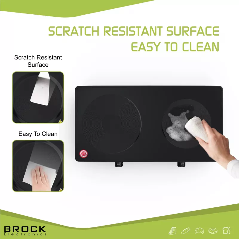 Brock EP 200 BK elektrinis virdulys – 1,7 l, 2200 W, dvigubos sienelės, juodas