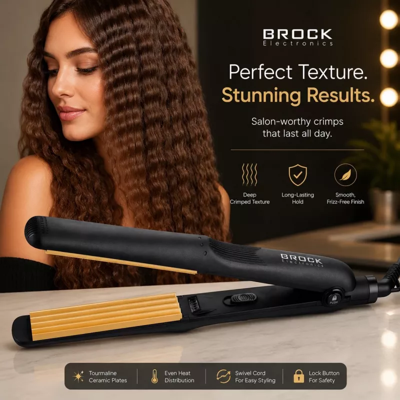 Brock HC 2001 BK keraminis plaukų gofravimo prietaisas 25W, juodas