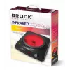 Brock HPI 3001 BK 1500W vieno kaitvietės elektrinė viryklė su ketaus plokšte ir reguliuojamu termostatu, juoda