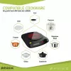Brock HPI 3001 BK 1500W vieno kaitvietės elektrinė viryklė su ketaus plokšte ir reguliuojamu termostatu, juoda