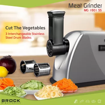 Brock MG 1601 SS mėsos malūnėlis 1400W, raudonas/plieninis