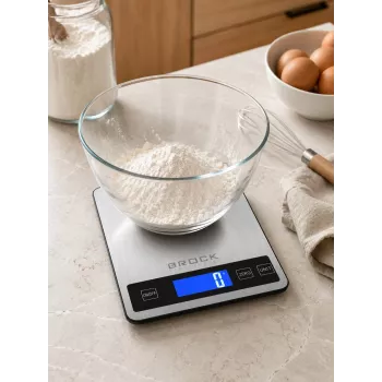 Brock SKS 1008 didelė skaitmeninės virtuvės svarstyklės su LED ekranu