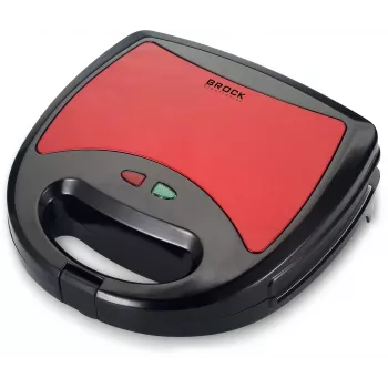 Brock SSM 2003 RD 3-in-1 sumuštinių keptuvė, vaflinė ir grilis, 750 W, juoda/raudona