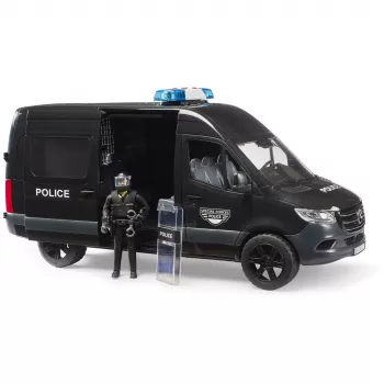 BRUDER bworld MB Sprinter Specialiųjų pajėgų policijos furgonas 1:16 su šviesa ir garsu