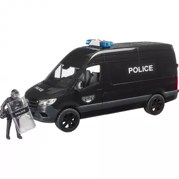 BRUDER bworld MB Sprinter Specialiųjų pajėgų policijos furgonas 1:16 su šviesa ir garsu
