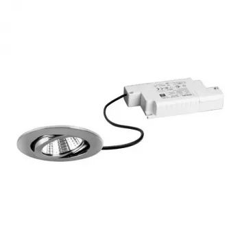 BRUMBERG 39363023 LED įleidžiamas prožektorius BB03 apvalus chromuotas 830 fazė 6W 230V pasukamas
