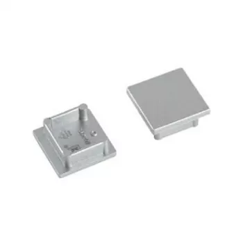 Brumberg 53039260 Galinių dangtelių rinkinys QUALITYFLEX LED profiliams, sidabrinis, plastikinis