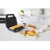 BRV VST098X 3-in-1 sumuštinių, vaflių ir grotelių aparatas, 850 W, DuraCeramic nelipnios plokštės, juodos/sidabrinės spalvos
