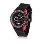 BULTACO MAN H1PR43C-CB1 43mm analoginis kvarcinis laikrodis, juodas odinis dirželis