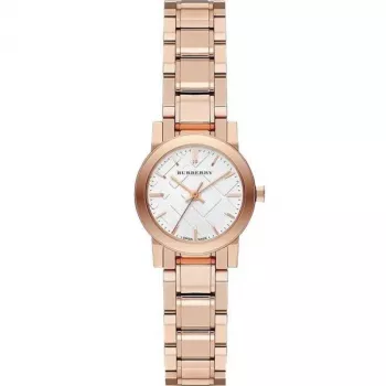Burberry BU9204 Moteriškas Kvarcinis Laikrodis 26mm Nerūdijantis Plienas Sidabrinis Ciferblatas