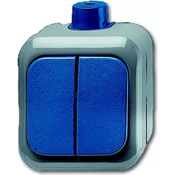 Busch-Jaeger 1084-0-0839 perjungiklio įdėklas, 1 polių perjungiamasis, 10 AX, 250 V, įleidžiamas, mėlynas/pilkas