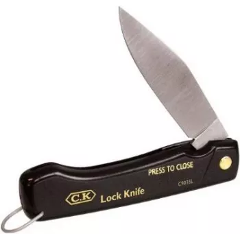 C.K Tools C9035L elektriko sulankstomas peilis su smailiu ašmeniu, 110 mm uždaros būklės
