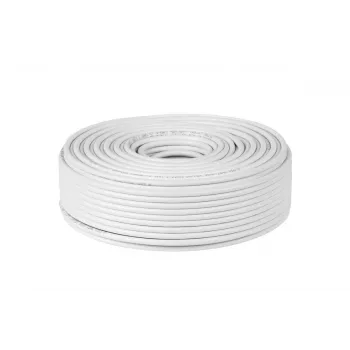 CABLETECH Koaksialinis kabelis RG-6U CU 100m Baltas
