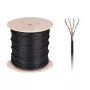 CABLETECH varinis kompiuterinis kabelis - UTP Cat5e vytos poros su geliu, 305 m, juodas, lauko