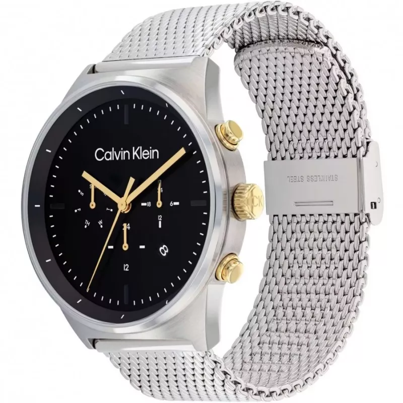 CALVIN KLEIN Vyrų miesto kolekcijos laikrodis 25200296 44mm nerūdijantis plienas Šveicariškas kvarcas