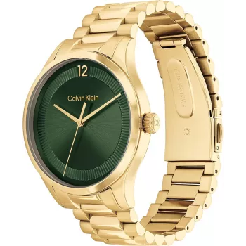 Calvin Klein vyriškas laikrodis 25200229 40mm sidabrinis nerūdijantis plienas juoda oda