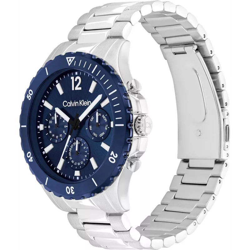 Calvin Klein vyriškas laikrodis Minimal Extension 25200115 44mm nerūdijančio plieno tinklelis