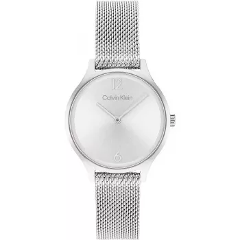 CALVIN KLEIN Moteriškas laikrodis 25200058 28mm Sidabrinis Nerūdijančio plieno tinklelis