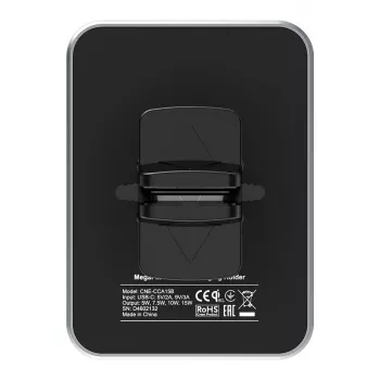 CANYON CH-15 automobilinis laikiklis su belaidžiu įkrovikliu MegaFix, 15W, USB-C, juodas