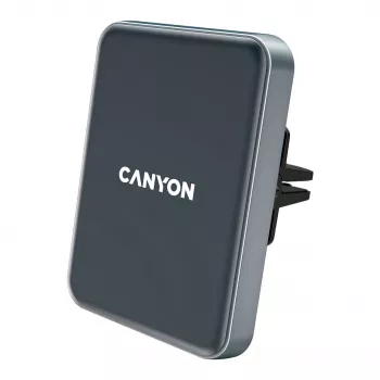 CANYON CH-15 automobilinis laikiklis su belaidžiu įkrovikliu MegaFix, 15W, USB-C, juodas